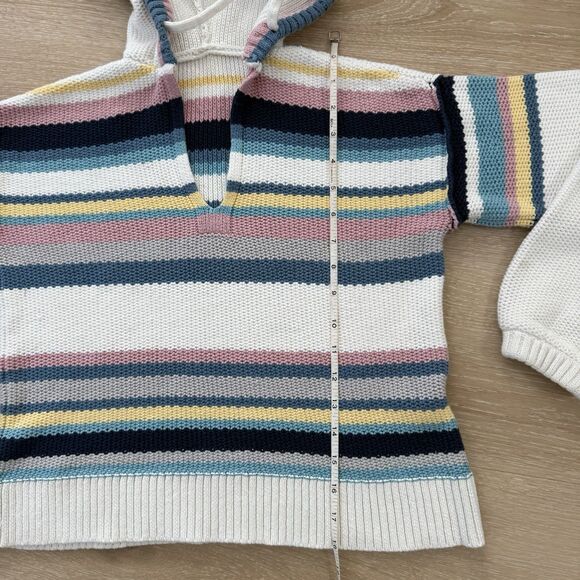 FRAME Striped Drop Shoulder Hooded Sweater MSRP $325 Sz XS—As Seen On TV - Picture 9 of 16